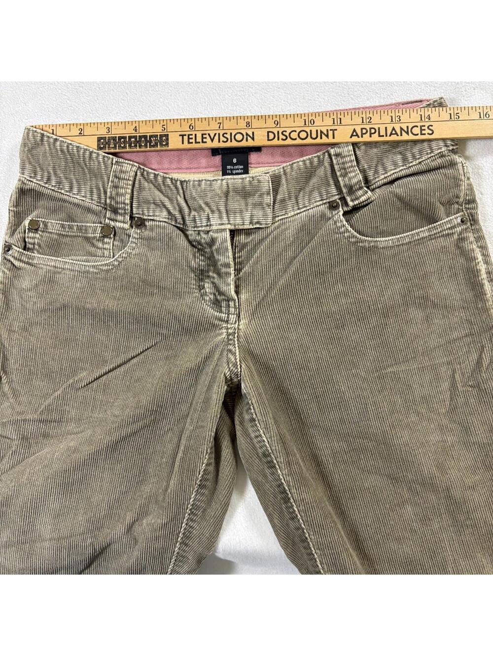 Corduroy Bootcut Pants Brown The Limited Womens Size 6 Fits Like 29X31 Stretch - Picture 5 of 7